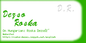 dezso roska business card